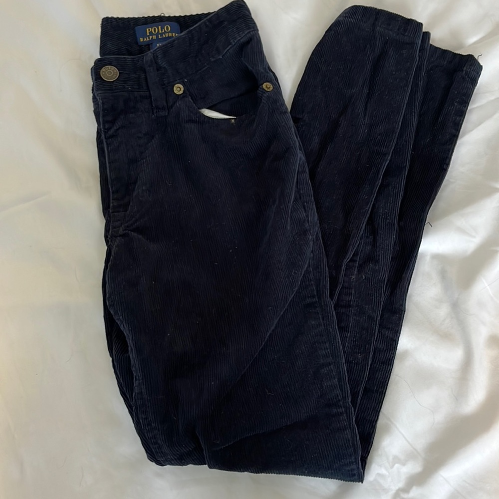 Boys Polo navy courduroy pants size 12